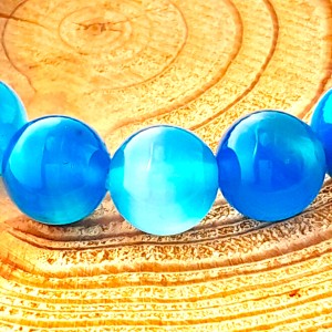Bracelet Agate bleu 10mm